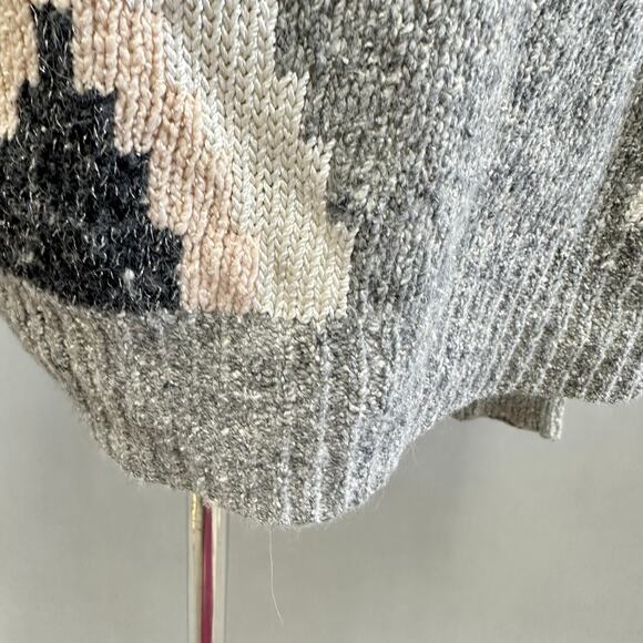 Vintage 80s silk/wool blend gray dolman sleeve sweater size medium - Picture 6 of 14